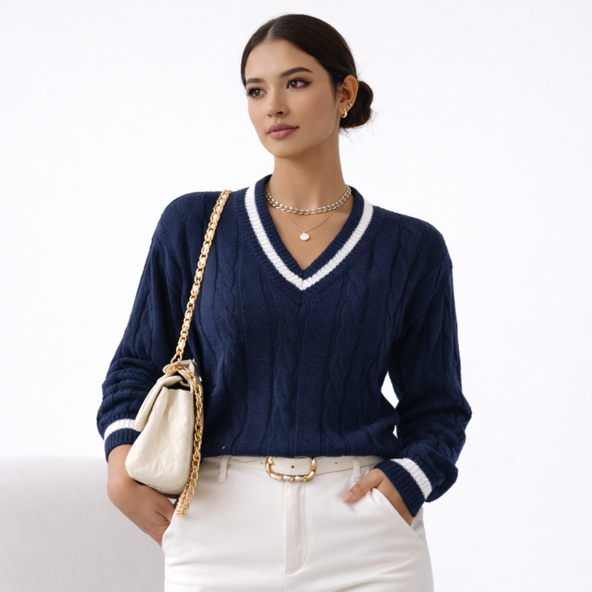 Kora | V-Neck Knit Sweater