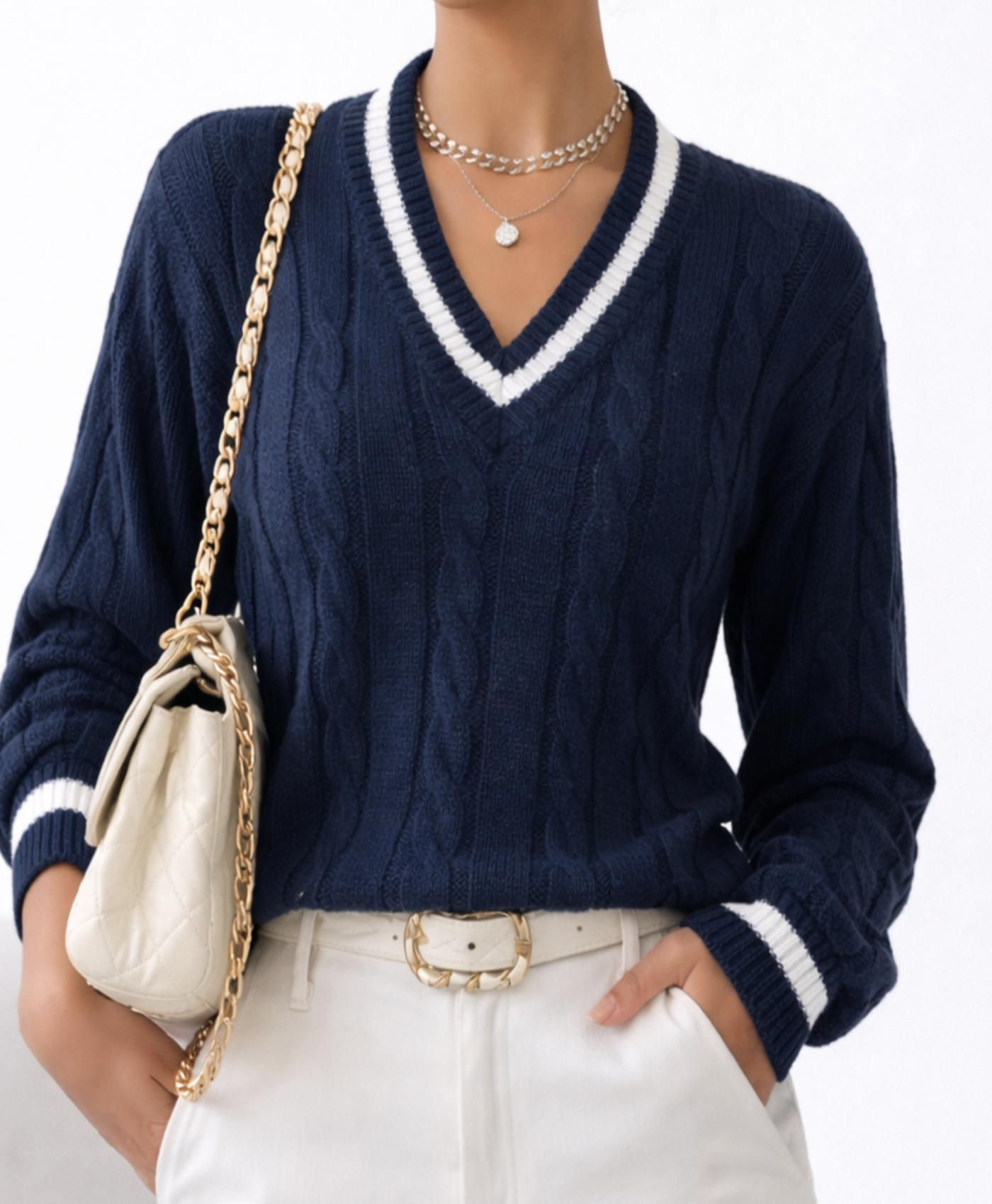 Kora | V-Neck Knit Sweater