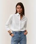 Serene | White Cotton Blouse Shirt