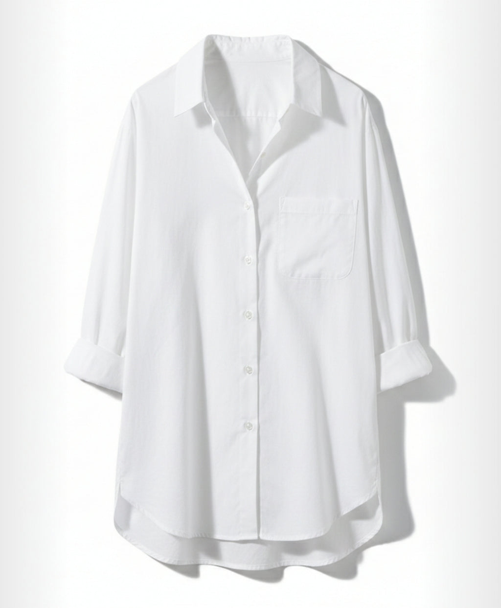 Serene | White Cotton Blouse Shirt