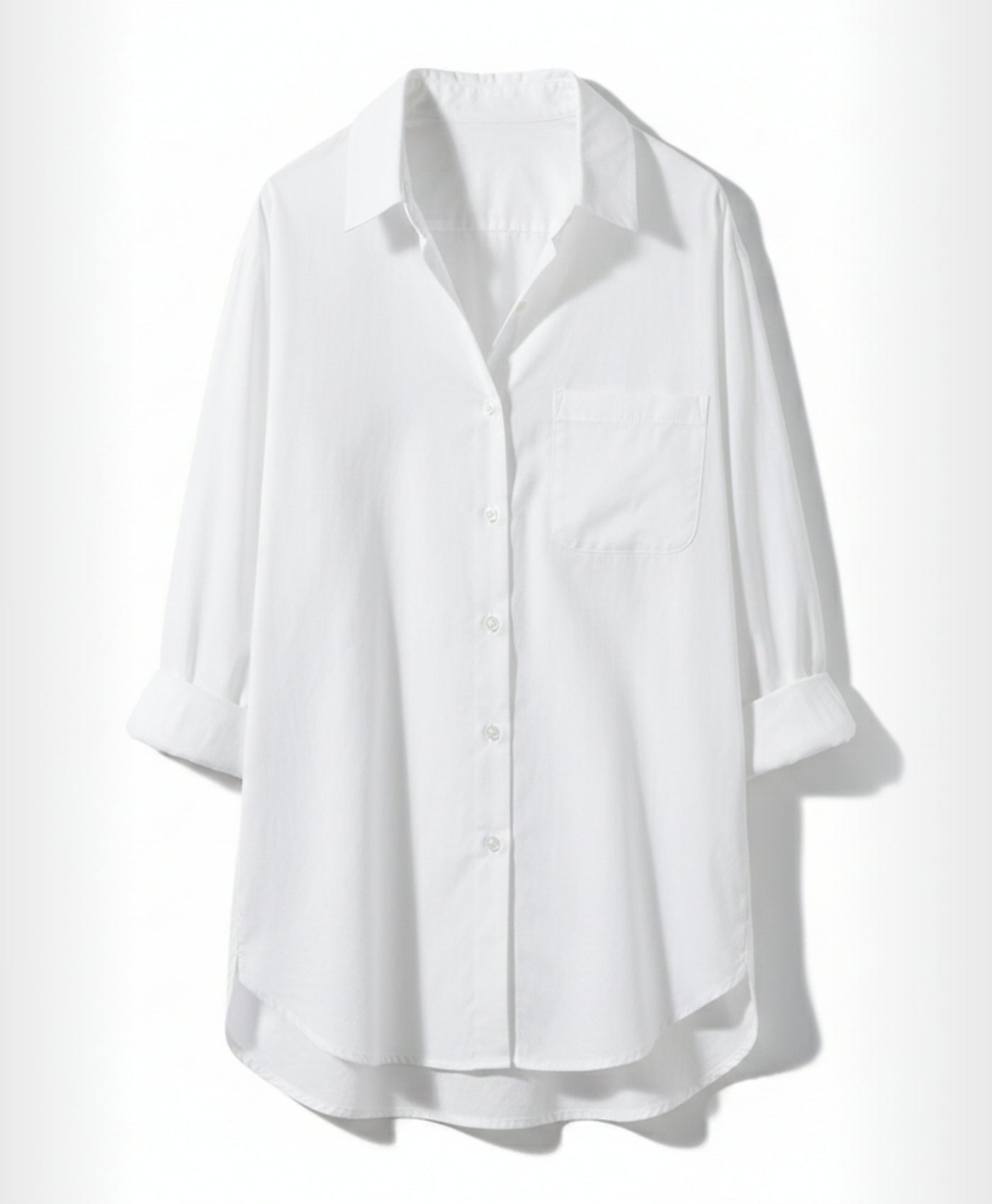 Serene | White Cotton Blouse Shirt