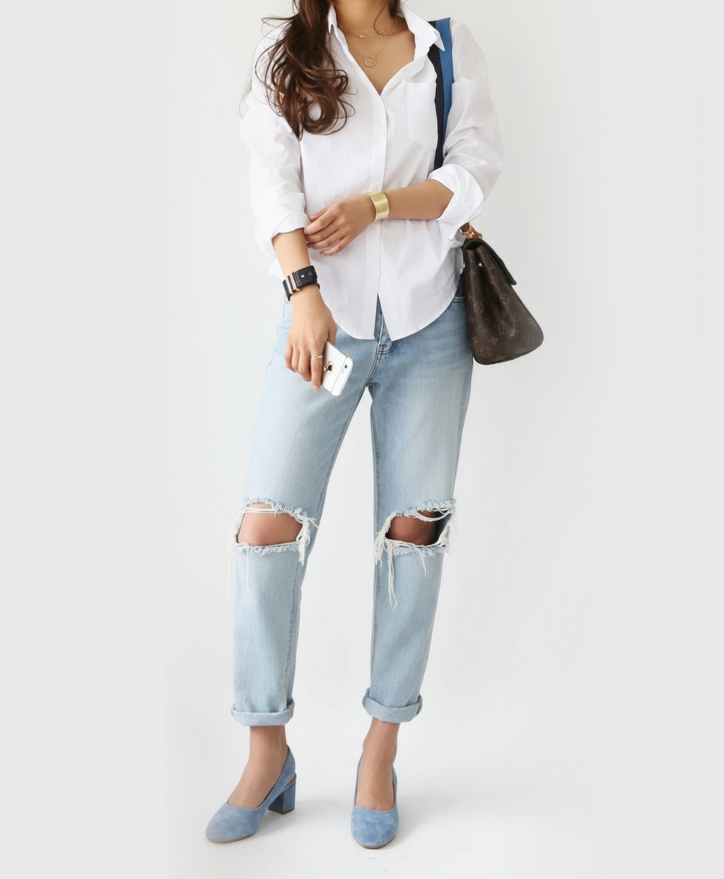 Serene | White Cotton Blouse Shirt