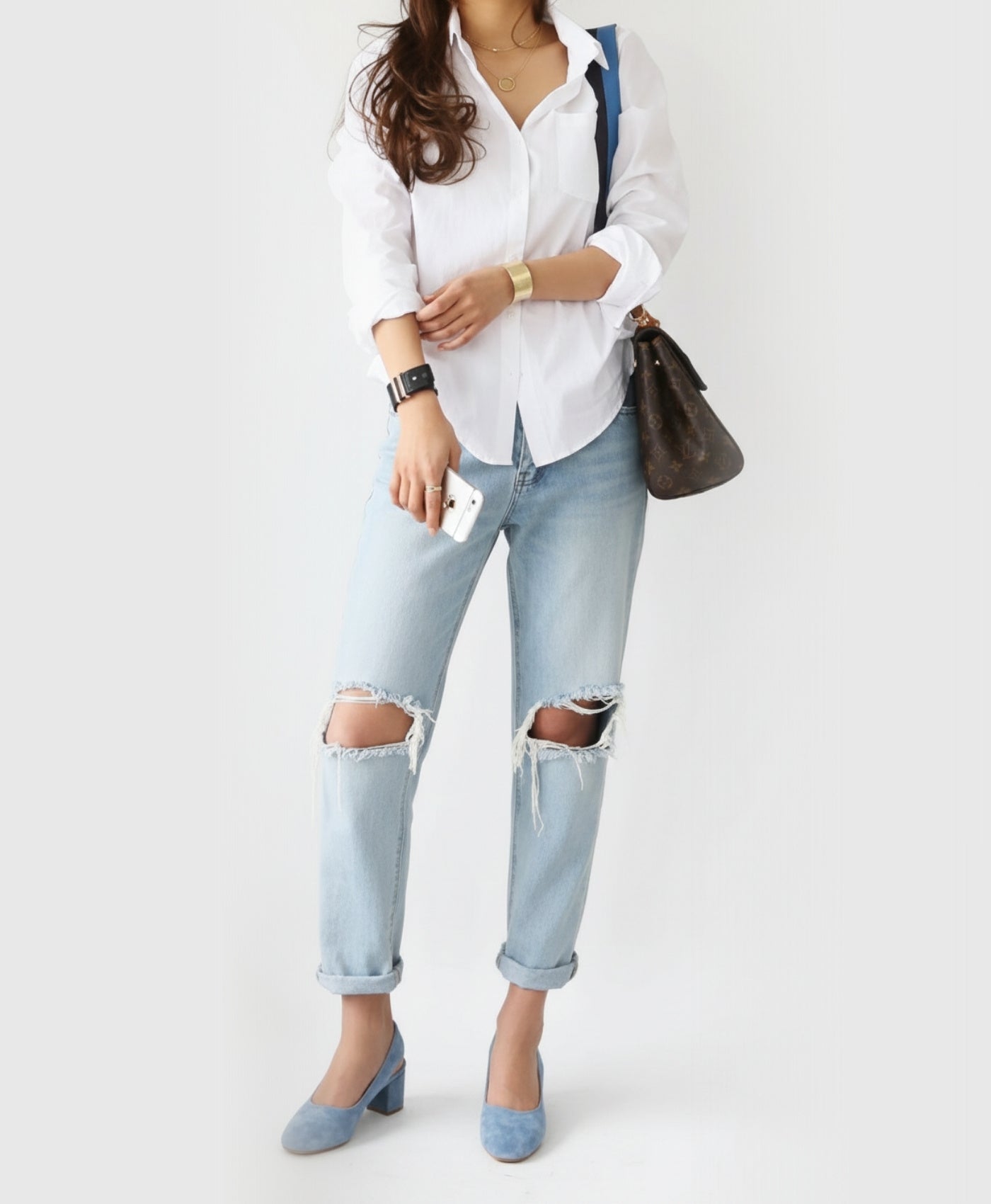 Serene | White Cotton Blouse Shirt