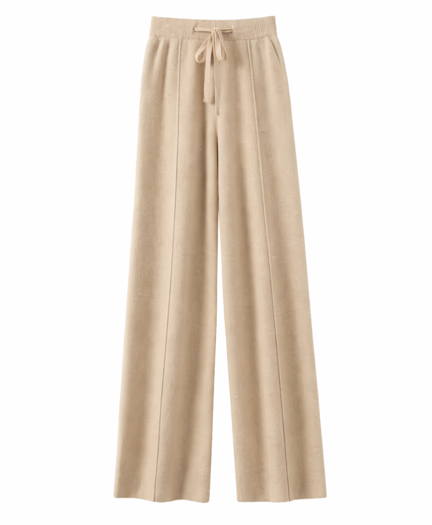 Kora | High Waisted Warm Knit Wide Straight Pants