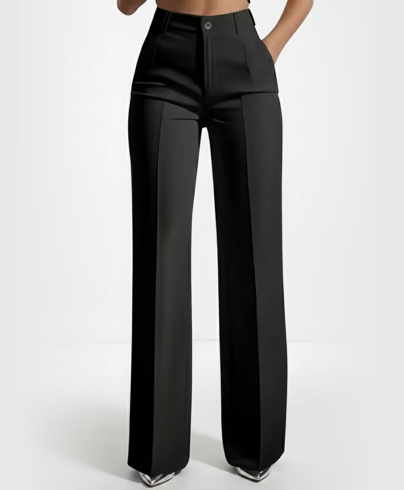 Serene | High-Waisted Straight-Cut Office Pants