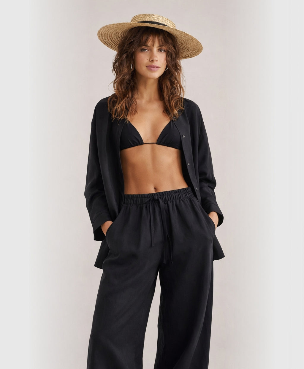 Valence | Casual Lapel Long Sleeve Cotton Set