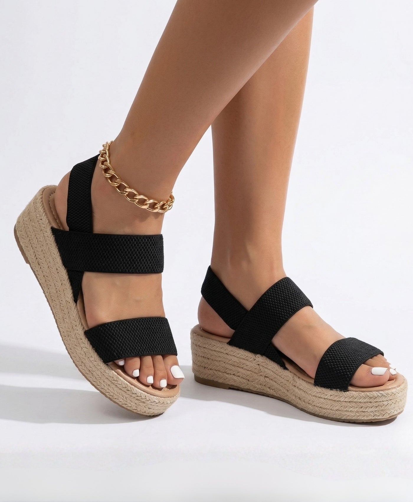 Solana | Thick Soled Platform Casual Ankle Strap Sandals
