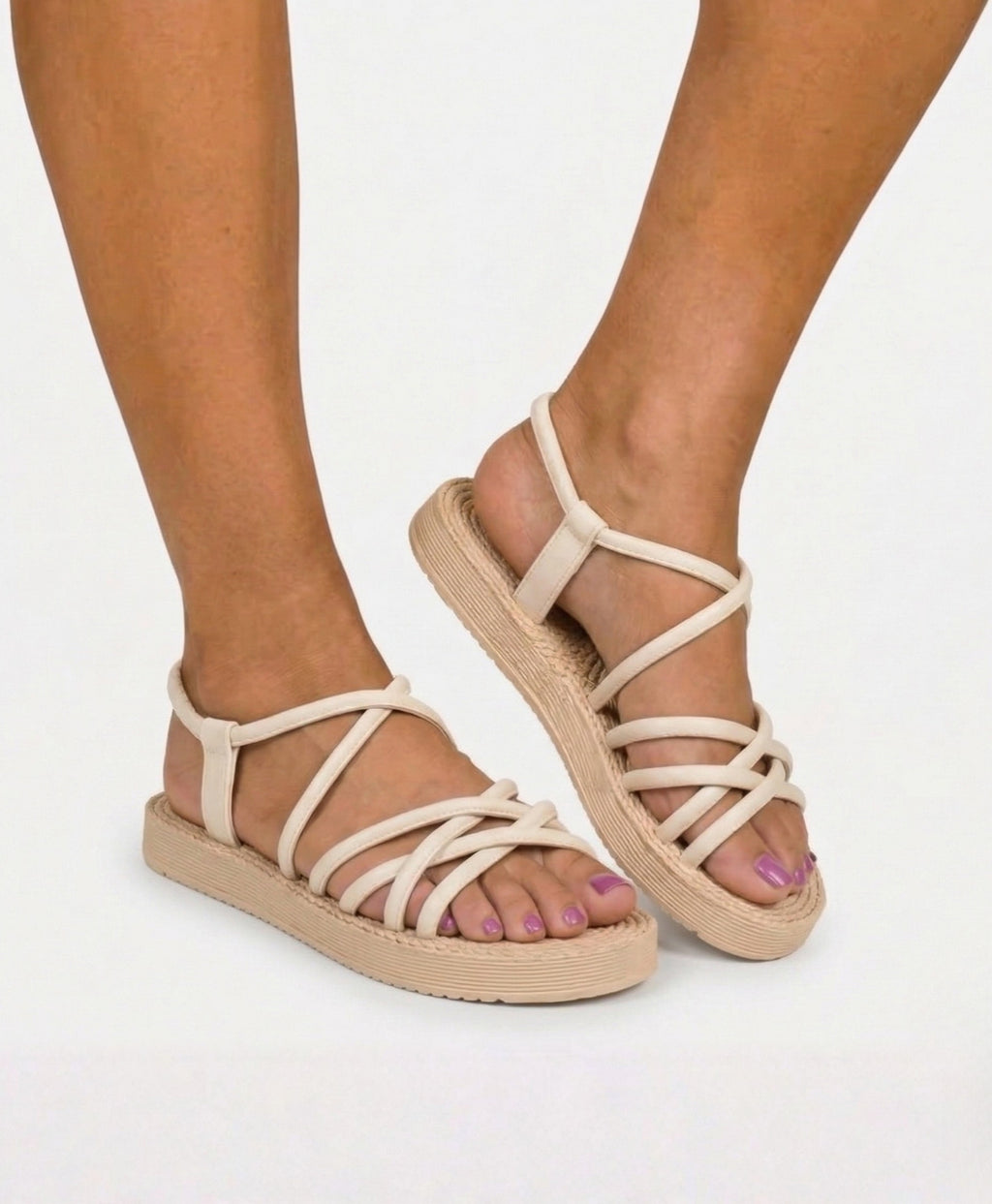 Mykos | Elastic Back Strap Wedges Platform Sandals