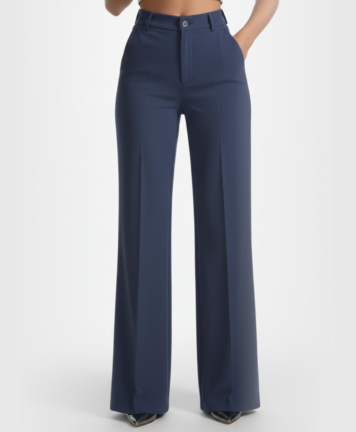 Serene | High-Waisted Straight-Cut Office Pants