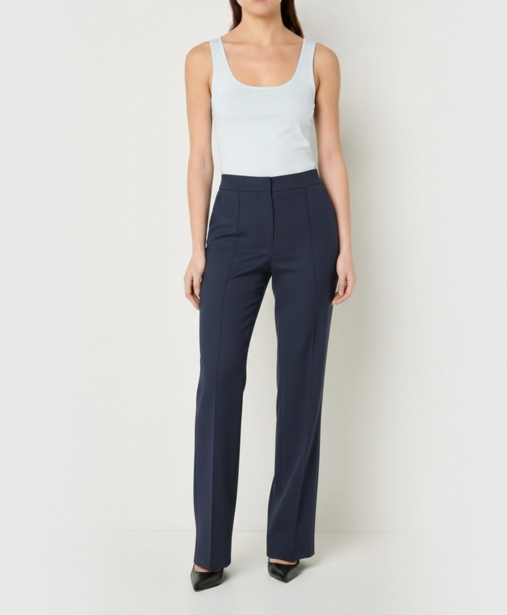 Serene | High-Waisted Straight-Cut Office Pants