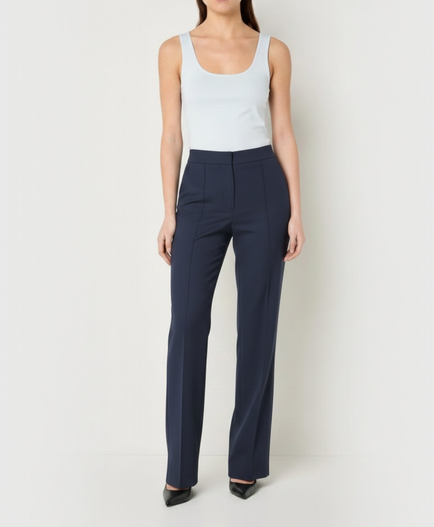 Serene | High-Waisted Straight-Cut Office Pants