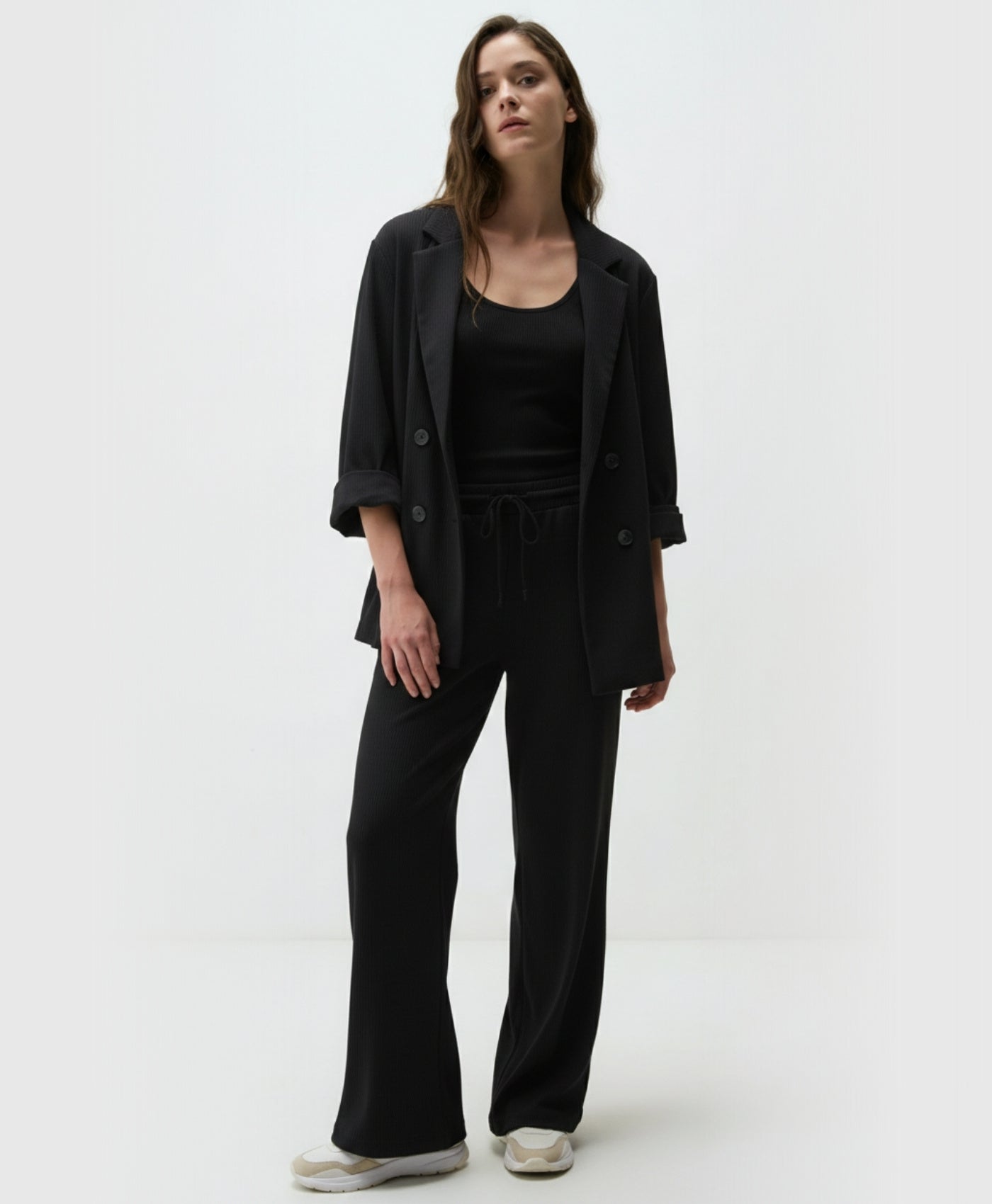 Mykos | Two Piece Wrinkled Suit Set