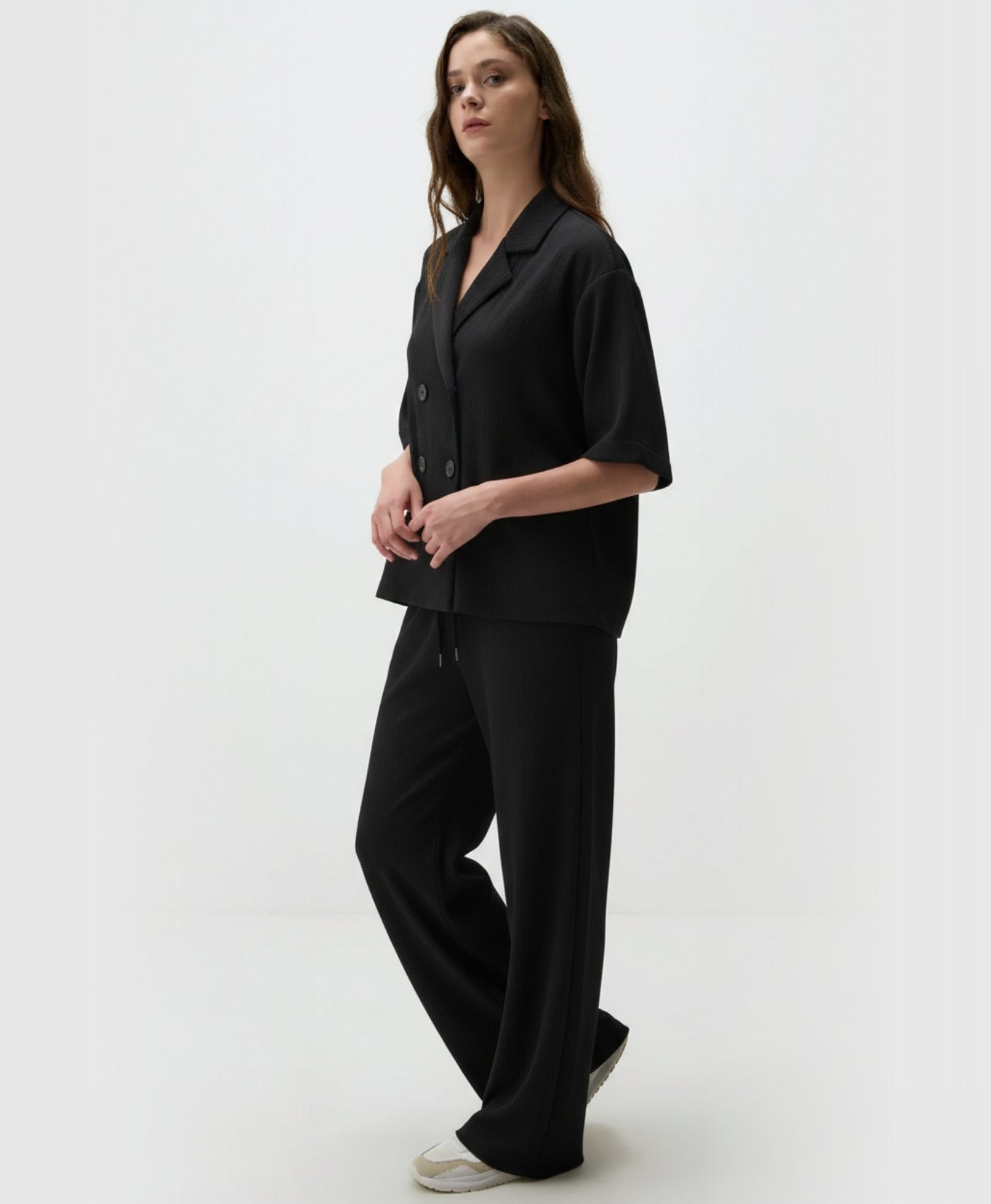 Mykos | Two Piece Wrinkled Suit Set