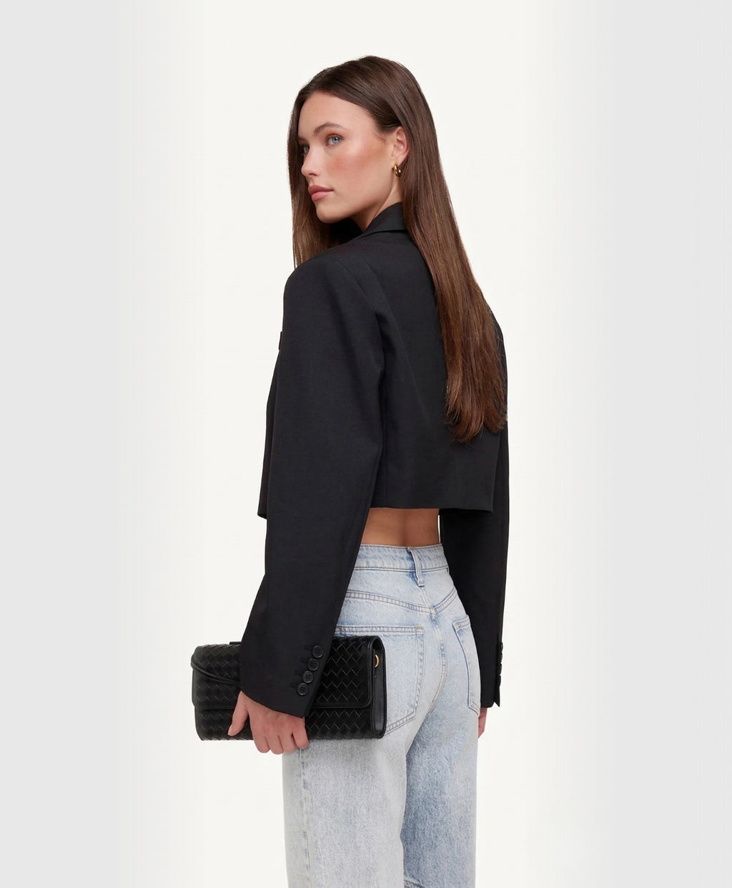 Casey | Notched Collar Cropped Blazer