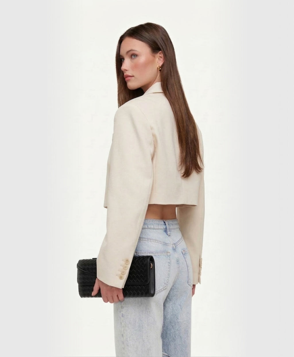 Casey | Notched Collar Cropped Blazer