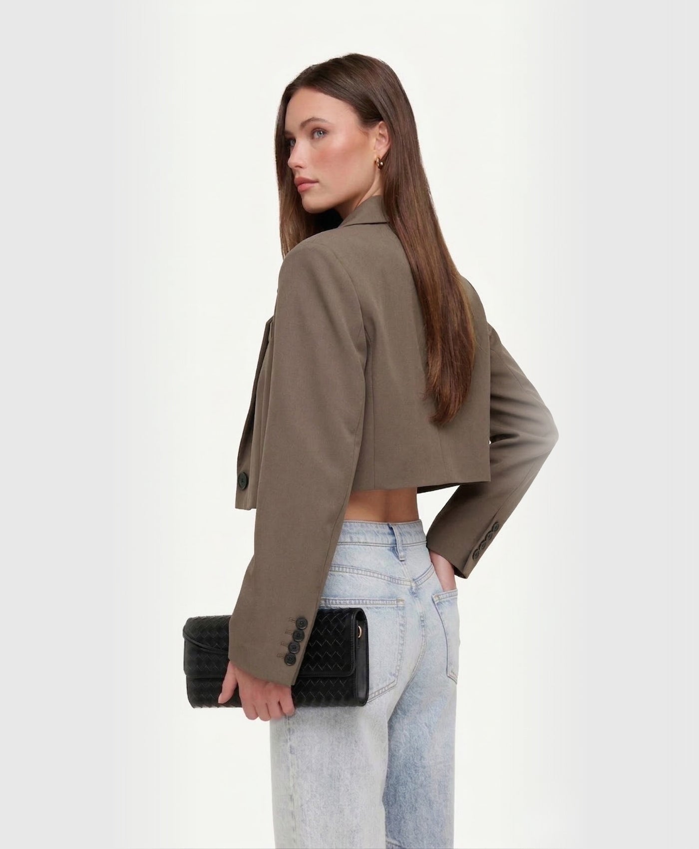 Casey | Notched Collar Cropped Blazer