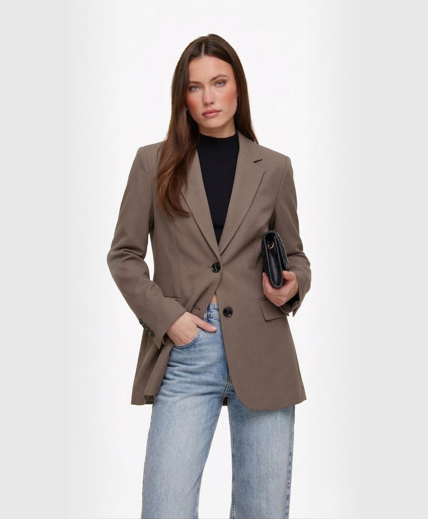 Casey | Notched Collar Long Sleeve Blazer