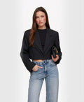 Casey | Notched Collar Cropped Blazer
