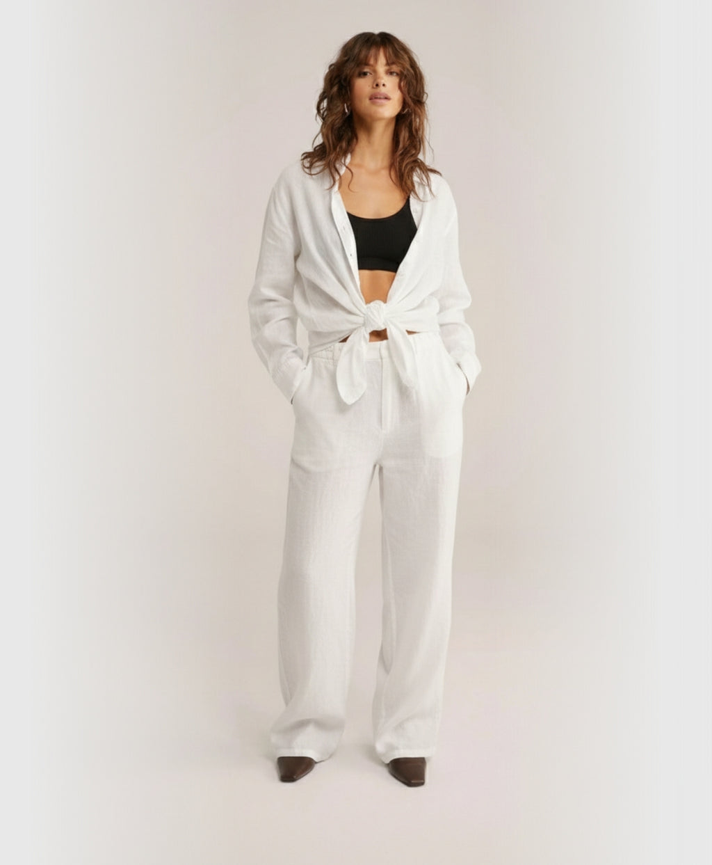 Valence | Casual Lapel Long Sleeve Cotton Set