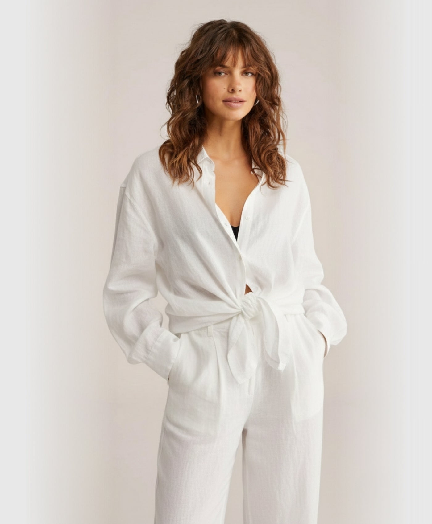 Valence | Casual Lapel Long Sleeve Cotton Set