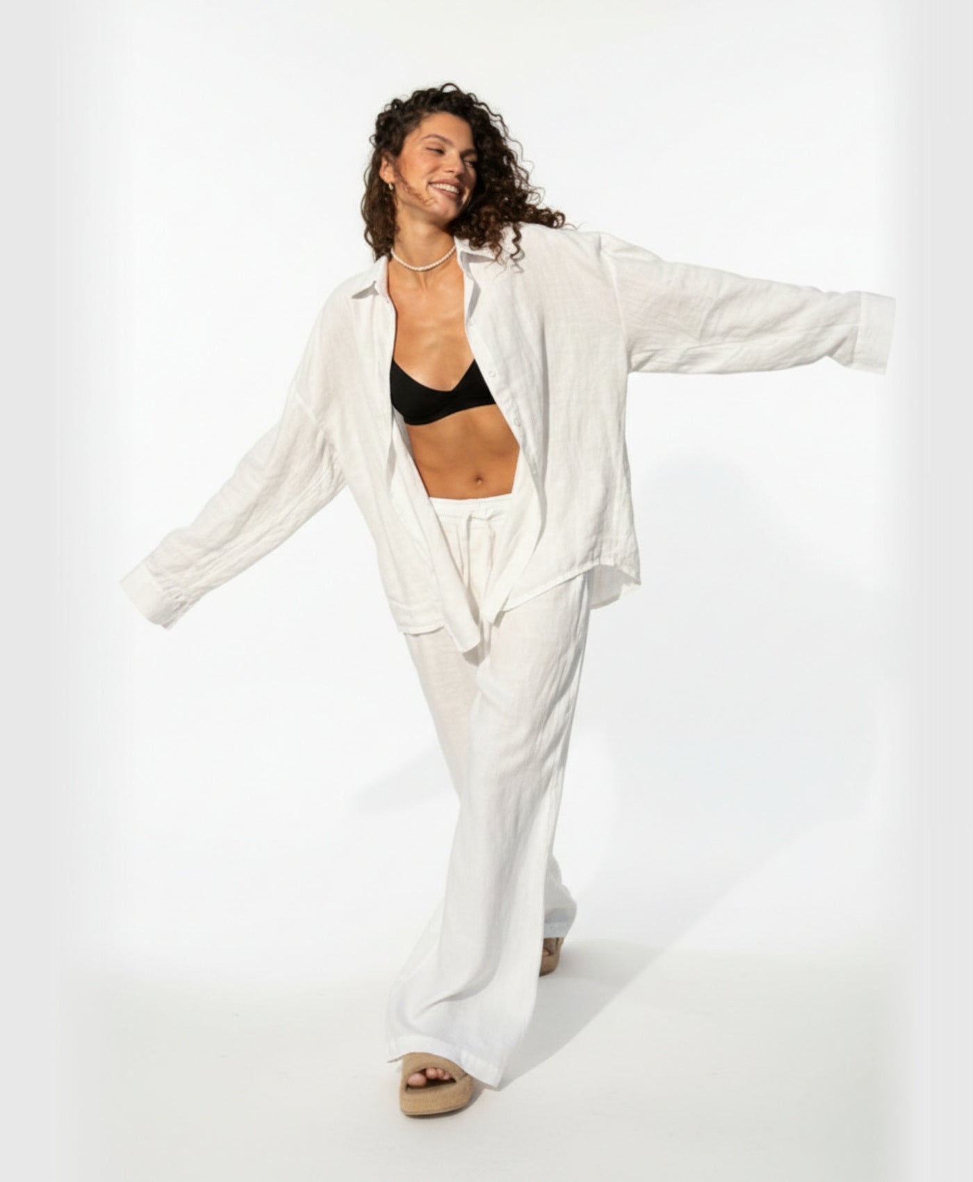 Valence | Casual Lapel Long Sleeve Cotton Set